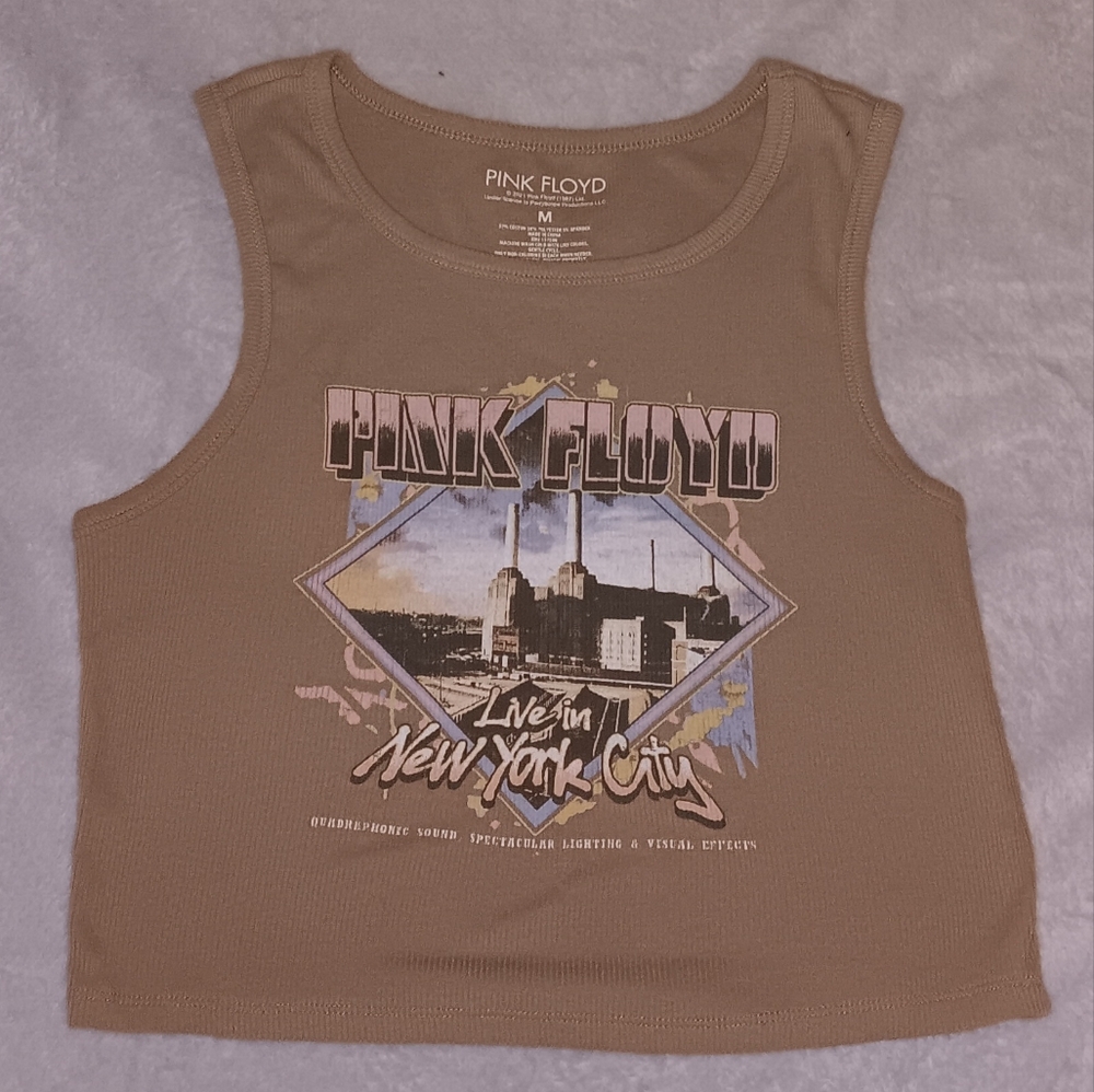 New York Pink Floyd Animal Tour 1977 Retro Crop Top Tank Shirt Tee